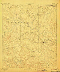 Hamilton Texas Historical topographic map, 1:125000 scale, 30 X 30 Minute, Year 1894
