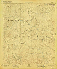 Hamilton Texas Historical topographic map, 1:125000 scale, 30 X 30 Minute, Year 1894