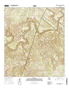 Hammetts Crossing Texas Current topographic map, 1:24000 scale, 7.5 X 7.5 Minute, Year 2016