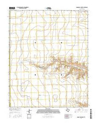 Hannas Draw West Texas Current topographic map, 1:24000 scale, 7.5 X 7.5 Minute, Year 2016