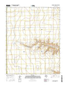 Hannas Draw West Texas Current topographic map, 1:24000 scale, 7.5 X 7.5 Minute, Year 2016