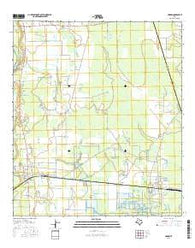 Hardin Texas Current topographic map, 1:24000 scale, 7.5 X 7.5 Minute, Year 2016