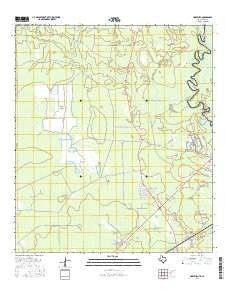 Hartburg Texas Current topographic map, 1:24000 scale, 7.5 X 7.5 Minute, Year 2016
