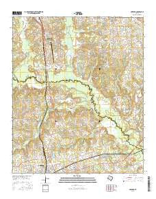 Harvard Texas Current topographic map, 1:24000 scale, 7.5 X 7.5 Minute, Year 2016