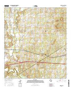 Harwood Texas Current topographic map, 1:24000 scale, 7.5 X 7.5 Minute, Year 2016