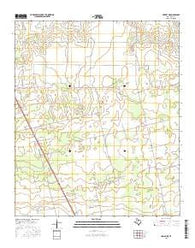 Hawley NE Texas Current topographic map, 1:24000 scale, 7.5 X 7.5 Minute, Year 2016