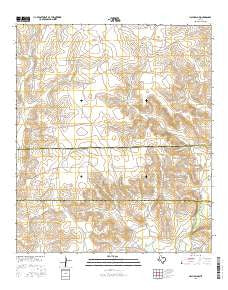 Hay Hollow Texas Current topographic map, 1:24000 scale, 7.5 X 7.5 Minute, Year 2016