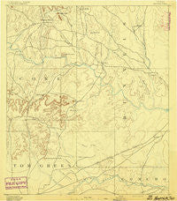 Hayrick Texas Historical topographic map, 1:125000 scale, 30 X 30 Minute, Year 1891