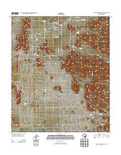 Helms West Well Texas Historical topographic map, 1:24000 scale, 7.5 X 7.5 Minute, Year 2012