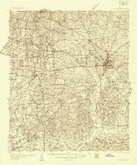 Henderson Texas Historical topographic map, 1:48000 scale, 15 X 15 Minute, Year 1935