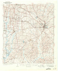 Henderson Texas Historical topographic map, 1:62500 scale, 15 X 15 Minute, Year 1939