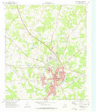 Henderson Texas Historical topographic map, 1:24000 scale, 7.5 X 7.5 Minute, Year 1973