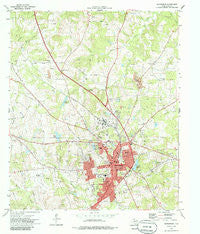 Henderson Texas Historical topographic map, 1:24000 scale, 7.5 X 7.5 Minute, Year 1973