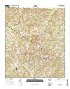 Henderson Texas Current topographic map, 1:24000 scale, 7.5 X 7.5 Minute, Year 2016