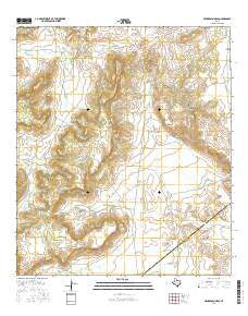 Henderson Mesa Texas Current topographic map, 1:24000 scale, 7.5 X 7.5 Minute, Year 2016