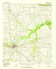 Henrietta Texas Historical topographic map, 1:62500 scale, 15 X 15 Minute, Year 1956
