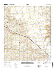 Hermleigh Texas Current topographic map, 1:24000 scale, 7.5 X 7.5 Minute, Year 2016