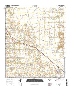 Hermleigh Texas Current topographic map, 1:24000 scale, 7.5 X 7.5 Minute, Year 2016