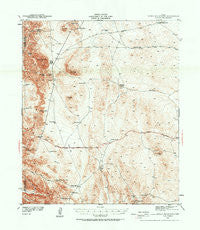 Heuco Mountains Texas Historical topographic map, 1:62500 scale, 15 X 15 Minute, Year 1941