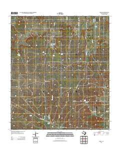 Hext Texas Historical topographic map, 1:24000 scale, 7.5 X 7.5 Minute, Year 2012