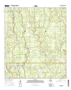 Hicksbaugh Texas Current topographic map, 1:24000 scale, 7.5 X 7.5 Minute, Year 2016