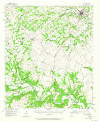 Hico Texas Historical topographic map, 1:62500 scale, 15 X 15 Minute, Year 1956