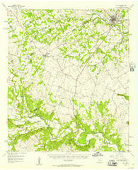 Hico Texas Historical topographic map, 1:62500 scale, 15 X 15 Minute, Year 1956