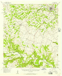 Hico Texas Historical topographic map, 1:62500 scale, 15 X 15 Minute, Year 1956