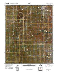 Higgins South Texas Historical topographic map, 1:24000 scale, 7.5 X 7.5 Minute, Year 2010