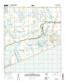 High Island Texas Current topographic map, 1:24000 scale, 7.5 X 7.5 Minute, Year 2016