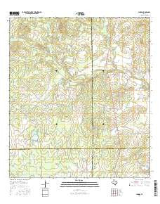 Hindes Texas Current topographic map, 1:24000 scale, 7.5 X 7.5 Minute, Year 2016