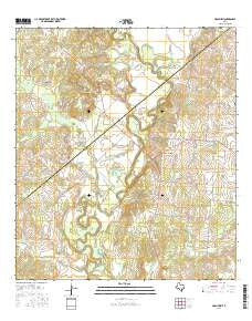 Hochheim Texas Current topographic map, 1:24000 scale, 7.5 X 7.5 Minute, Year 2016