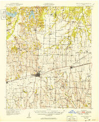 Honey Grove Texas Historical topographic map, 1:62500 scale, 15 X 15 Minute, Year 1949