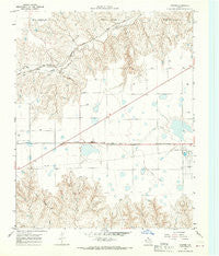 Hoover Texas Historical topographic map, 1:24000 scale, 7.5 X 7.5 Minute, Year 1967