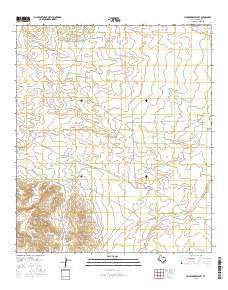 Hopper Draw East Texas Current topographic map, 1:24000 scale, 7.5 X 7.5 Minute, Year 2016