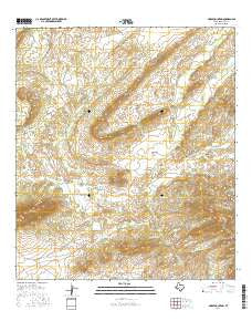 Horse Mountain Texas Current topographic map, 1:24000 scale, 7.5 X 7.5 Minute, Year 2016