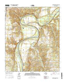 Horseshoe Bend Texas Current topographic map, 1:24000 scale, 7.5 X 7.5 Minute, Year 2016
