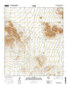 Horseshoe Butte Texas Current topographic map, 1:24000 scale, 7.5 X 7.5 Minute, Year 2016