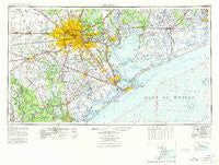 Houston Texas Historical topographic map, 1:250000 scale, 1 X 2 Degree, Year 1975
