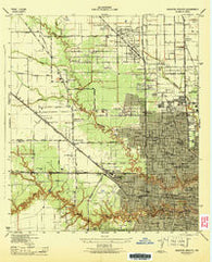 Houston Heights Texas Historical topographic map, 1:31680 scale, 7.5 X 7.5 Minute, Year 1946