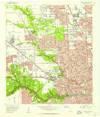 Houston Heights Texas Historical topographic map, 1:24000 scale, 7.5 X 7.5 Minute, Year 1955