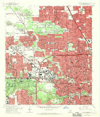 Houston Heights Texas Historical topographic map, 1:24000 scale, 7.5 X 7.5 Minute, Year 1967