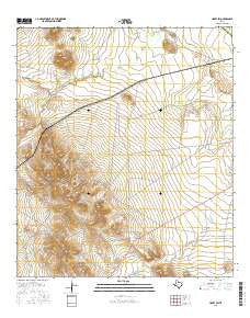 Hovey SW Texas Current topographic map, 1:24000 scale, 7.5 X 7.5 Minute, Year 2016