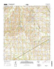 Hubbard Texas Current topographic map, 1:24000 scale, 7.5 X 7.5 Minute, Year 2016