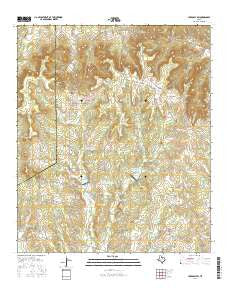 Huckabay SW Texas Current topographic map, 1:24000 scale, 7.5 X 7.5 Minute, Year 2016