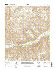Hudgens Ranch Texas Current topographic map, 1:24000 scale, 7.5 X 7.5 Minute, Year 2016