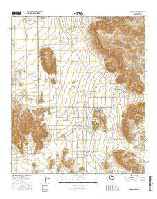 Hueco Tanks Texas Current topographic map, 1:24000 scale, 7.5 X 7.5 Minute, Year 2016
