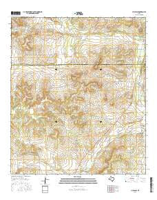 Hulldale Texas Current topographic map, 1:24000 scale, 7.5 X 7.5 Minute, Year 2016