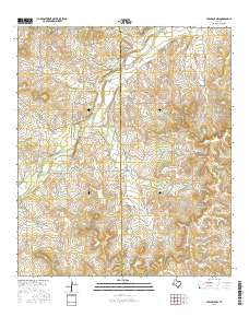 Hulldale NW Texas Current topographic map, 1:24000 scale, 7.5 X 7.5 Minute, Year 2016