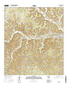 Hunt Texas Current topographic map, 1:24000 scale, 7.5 X 7.5 Minute, Year 2016